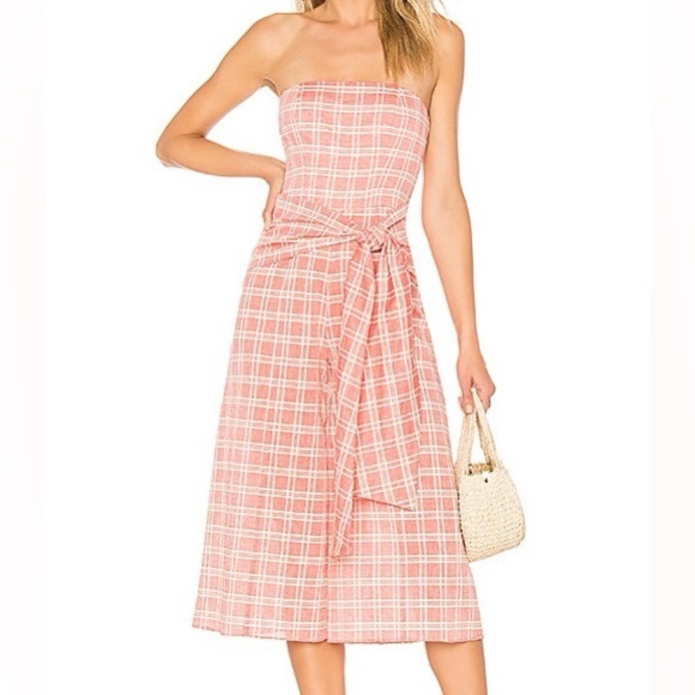Tularosa Kristina Plaid Jumpsuit Sleeveless Culotte Small